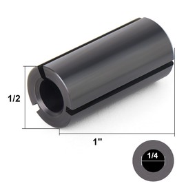 MEIGGTOOL 5PCS 1/2" to 1/4" Router Collett Adapter Bit Shank Reduction Sleeve Tools for Woodworking Engaving Machine