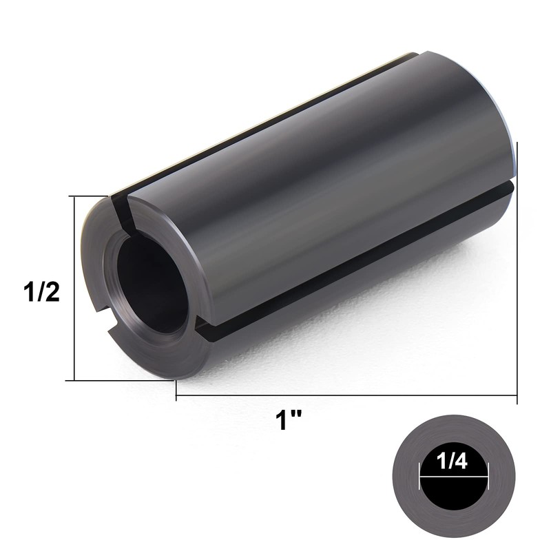 MEIGGTOOL 5PCS 1/2" to 1/4" Router Collett Adapter Bit Shank