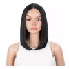 NOBLEe Peluca Negro Liso 31.7 Cm Con Fleco Noble