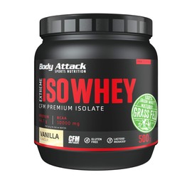 Body Attack Extreme ISO Whey, Vanilla, 1 Pack (1x 500 g)