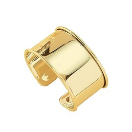 COLORFUL BLING Chunky Polished Gold-Tone Cuff Bracelets Thick Adjustable Open Wide Cuff Bangle Bracelets Wrist Jewelry Gifts for Women-gold short