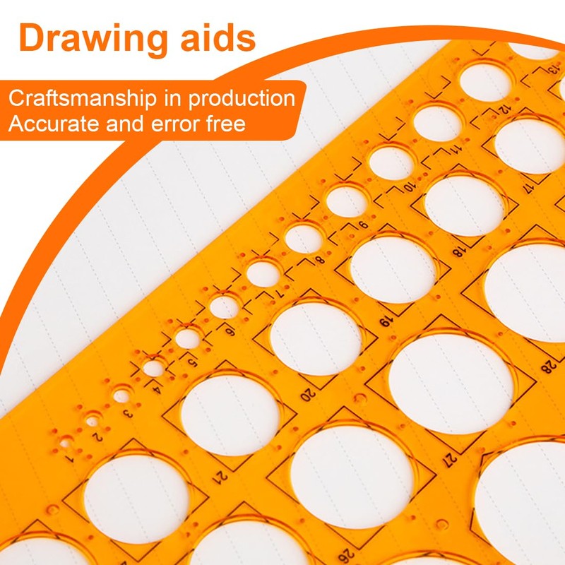 NHQZ NHQ Circle Stencil for Drawing, 2 Pieces Drawing Stencils,