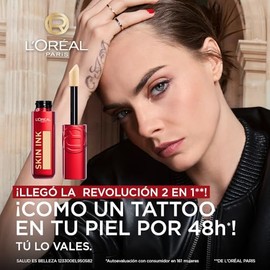 LOral Paris Infallible Skin Ink Base de Maquillaje y Corrector 2 en 1, Alta Cobertura y Acabado Natural, Larga Duracin Durante 48 H, Tono 20, 15 ml   