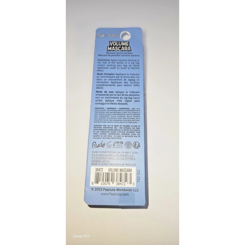 RUDE X Peanuts Lucy SnoopyVolume Mascara