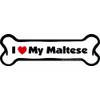 Imagine This Bone Car Magnet, I Love My Maltese, 2-Inch