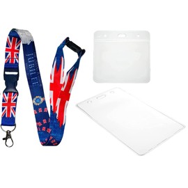 The Queens Platinum Jubilee 1952-2022 Collectors Edition Neck Lanyard with Safety Breakaway & Red ID Card Holder (with Vertical Flexible Wallet)