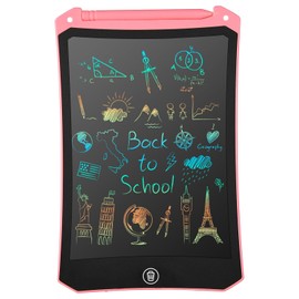 Toys for Girls Kids Gifts, 8.5-Inch LCD Writing Tablet Colorful Doodle Board, Toddler Graffiti & Etch a Sketch Drawing Pad, Educational Toy for 3 4 5 6 7 Years Girls Boys (Pink)