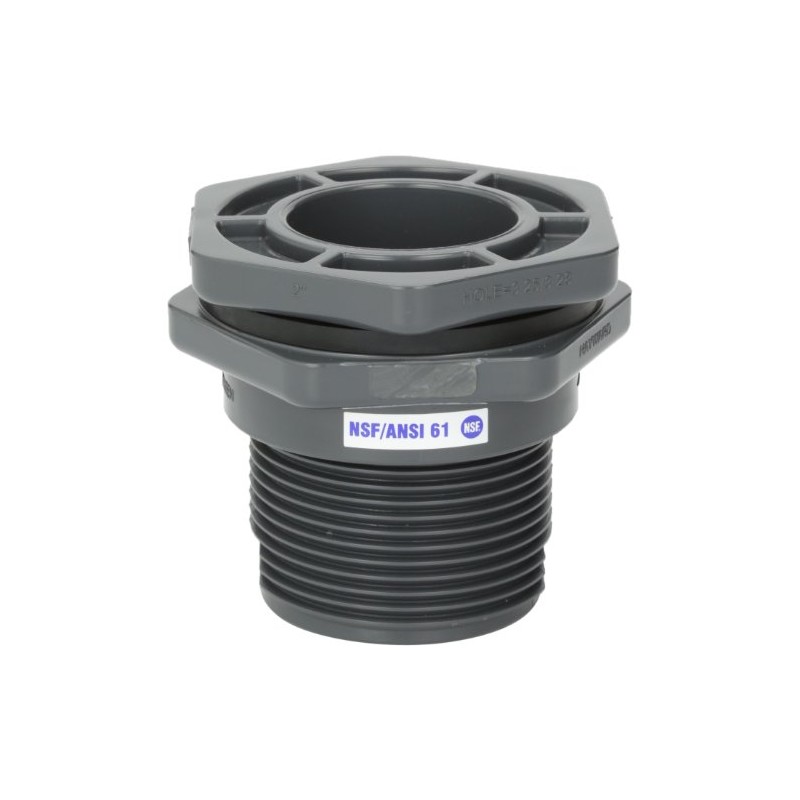 Hayward BFA1020CES 2-Inch Gray PVC Socket by Thread BFA Series