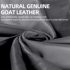 Vgo... Garening Gloves Women in Goat Leather, Work Gloves Gauntlet Thorn Proof for Yard Garden Agriculture, 1 pair