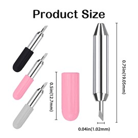 10 Pcs Replacement Blade, Replacement Cutting Blades Compatible, Different Degrees 45° Standard Blades, Fine Point Blades and Deep Point Blades Compatible Blades for Blades Cutting Plotter Blades