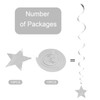 Sdfvsdg Silver Star Hanging Swirl Decorations Ceiling Swirl Foil Decoration
