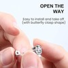 6 Pairs Hypoallergenic Stainless Steel Cubic Zirconia Stud Earrings Set