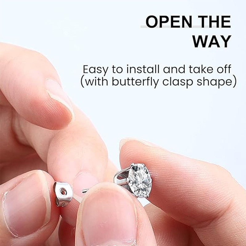 6 Pairs Hypoallergenic Stainless Steel Cubic Zirconia Stud Earrings Set