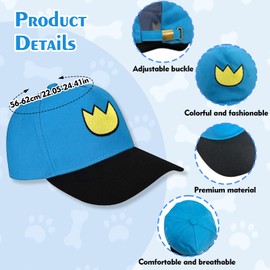 7-Piece Animal Puppy Dog Costume Set, Includes Baseball Cap, Back, Dog Ear Headband, Nose, Tail and Sticker, Animal Party Rave Birthday Puppy Cosplay Decoration Accessories for Adults Children