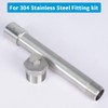 Quickun 304 Stainless Steel Pipe Coupling Fitting, 3/4" x 3/4"
