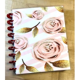 Handmade Pink and Gold Roses Cover Set 4 use w/ the Classic Happy Planner-