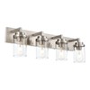 MELUCEE 4 Lights Vanity Light Brushed Nickel Modern Bathroom Lighting