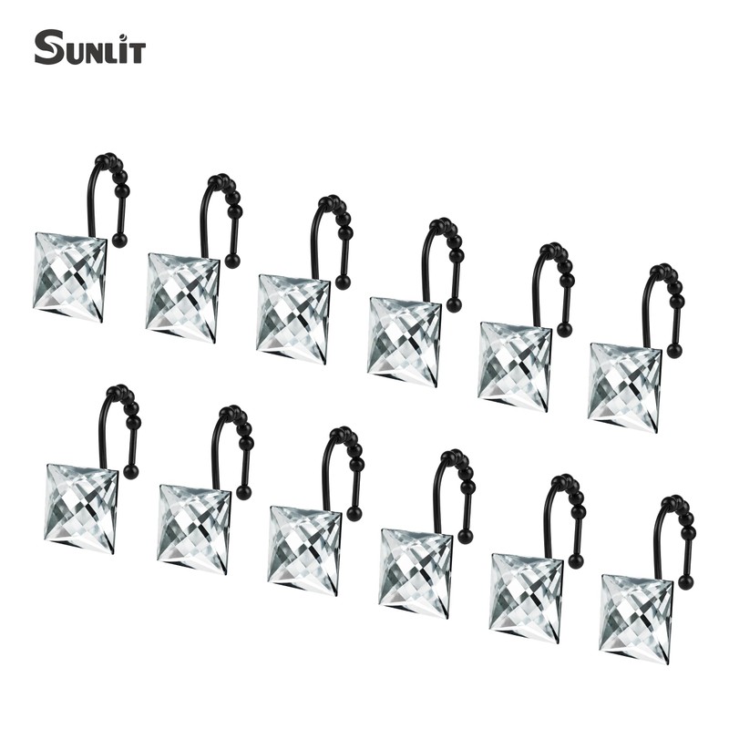 Sunlit Luxury Design Square Clear Diamond Crystal Gem Bling with