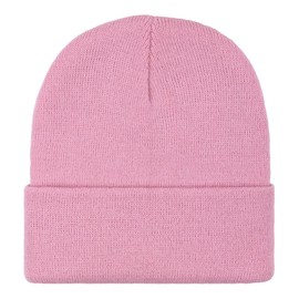 The ScotchMan Men's and Women's Outdoor Beanie Knitted Hat Wool Hat, pink, Unit size