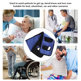 Tissting Transfer Strap, 120 cm Seniors Transfer Patient Belt, Blue Nylon, Widened Transfer Belt with Padded Handle, Elderly Transfer Care Cloth for Bed, Wheelchair, Car
