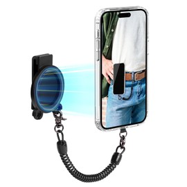 OUTXE Magnetic Phone Belt Holder with Anti Theft Phone Chain, Universal Belt Phone Holder with Clip for Men Hands Free