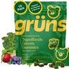 Gruns Adults Super Greens Gummies, Multivitamin Superfood Gummy Bears, Spirulina,