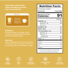 The mix superfooods Delicius GOLDEN MILK, no sugar add. 300 g, 15 servings.