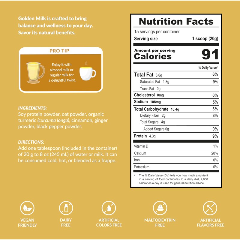 The mix superfooods Delicius GOLDEN MILK, no sugar add. 300