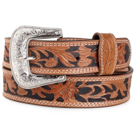 F&L CLASSIC mens Western full grain Leather belt Strap w/Snaps for Interchangeable Buckles, USA,7-941-04-size 30