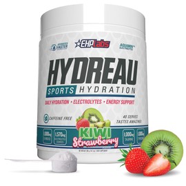 EHP Labs Hydreau Electrolytes Powder No Sugar - Hydration Powder for Endurance & Energy - Electrolyte Powder for Men & Women - Sugar Free Electrolytes - (Kiwi Strawberry, 40 Serves)