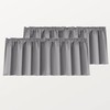 Mrs.Naturall Grey Valance Curtains for Windows 36x16 Inch Length
