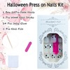 Heart Press on Nails Short Square Valentine's Day Fake Nails