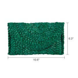 Jywmsc Women's Straw Clutch Purse Summer Beach Bags Envelope Wallet Woven Handbags