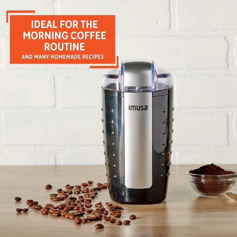 IMUSA 3oz Electric Coffee & Spice Grinder, Black