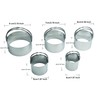 Round Biscuit Cutters with Handle,5 PCS Set Stainless Steel Circle