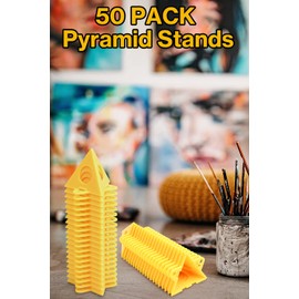 Lytool 50pcs Pyramid Stands Painting Stands, Painting Pyramids, Mini Cone Paint Stands for Canvas and Door Risers Support, Paint Pouring Suppliers, Cabinet Paint for Painter Elevated, Canvas Stand