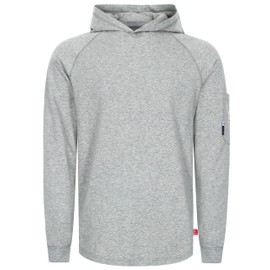 BOCOMAL FR Hooded T Shirts Heather Series 6oz Flame Resistant NFPA2112 CAT2 Fire Retardant Hoodies Work Shirt