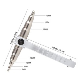 DEWIN Pipe Expander, Stainless Steel Pipe Extender, Manual Copper Pipe Extender for Air Conditioners, Repair Hand Expansion Tool, Waiting