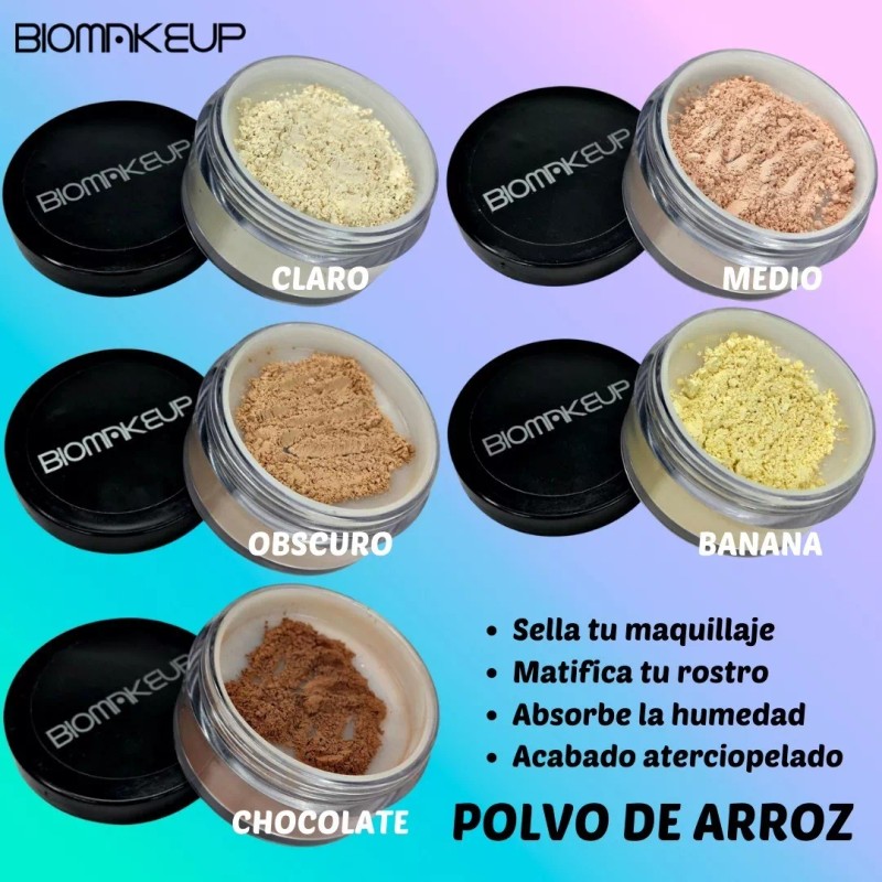 Biomakeup Maquillaje 30gr, Polvo Y Perlas Biomakeup