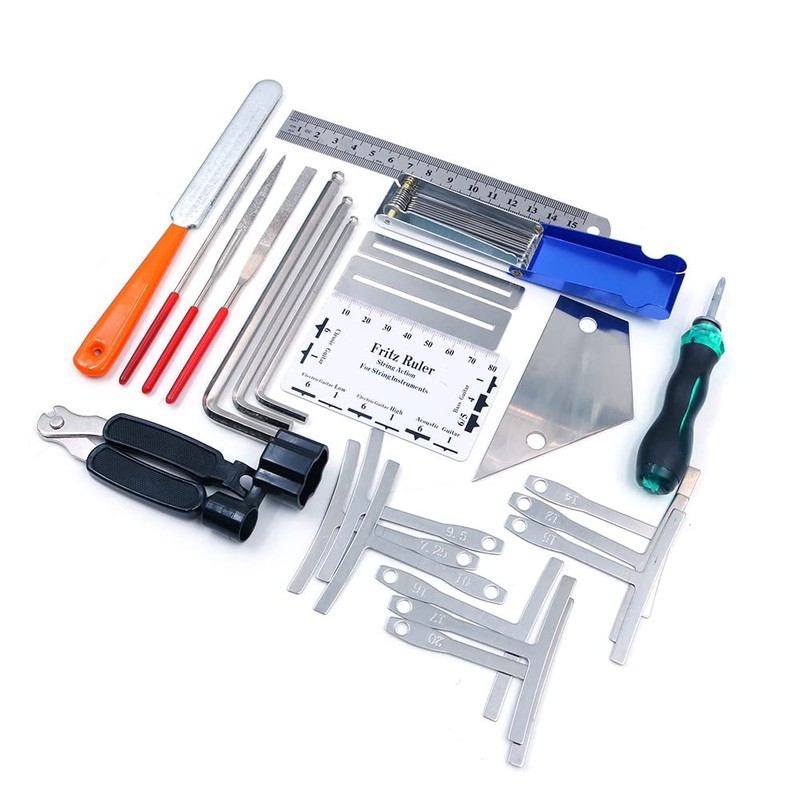 Alnicov Guitar Repairing Tools Kit,25Pcs Guitar Setup Kit Including String