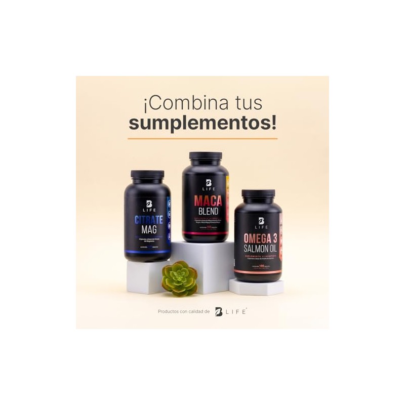 Complejo de Maca 200 Cápsulas 1000 mg por porción. Amarilla,
