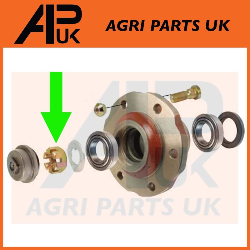 APUK Hub Spindle Nut 3/4" UNF Replacement for Massey Ferguson