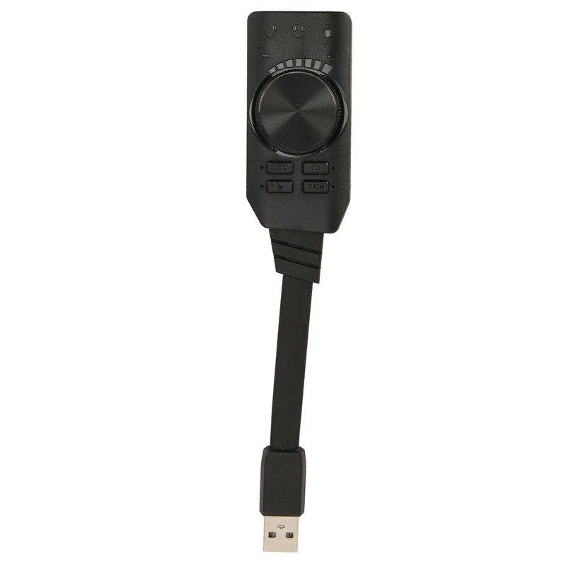 USB Sound Card Adapter 7.1 Channel Mute Button Volume Control