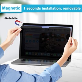 FiveBox 1Pack Magnetic Privacy Screen Protector for MacBook Air 13 Inch (2018 2019 2020 2021 M1), Removable Monitor Privacy Filter Shield for Mac Air 13in Laptop Computer