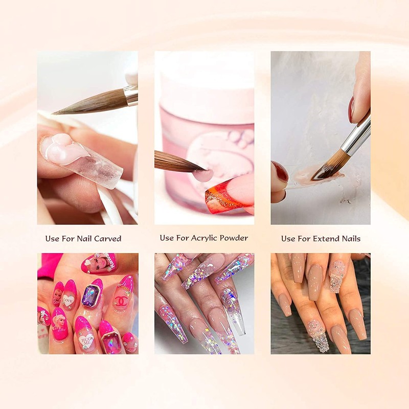 Acrylic Brush for Nails Aokitec Sable Kolinsky Nail Brush #22