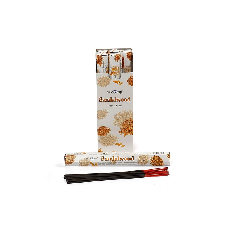 STAMFORD INC. 37107 Sandalwood Incense Sticks, 20 Sticks x 6