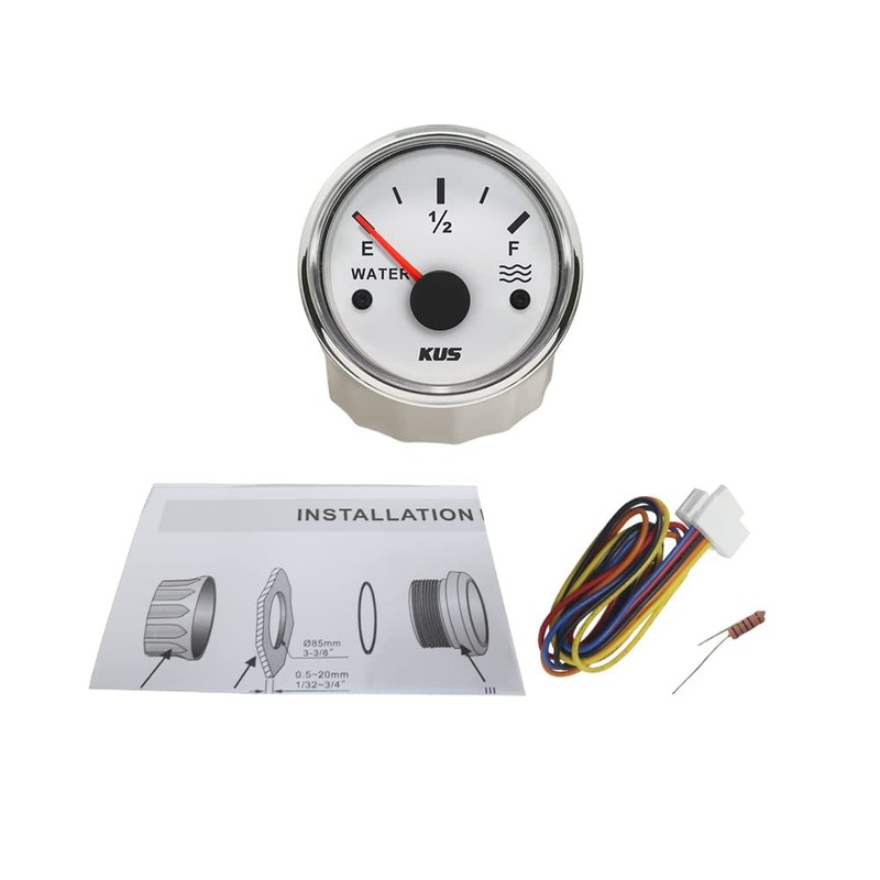 KUS Water Level Gauge Meter Indicator 0-190ohm With Backlight 12V/24V