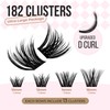 LASHVIEW LASHVIEW Lash-Extension-Clusters 182pcs D Curl Lash Clusters Natural Look