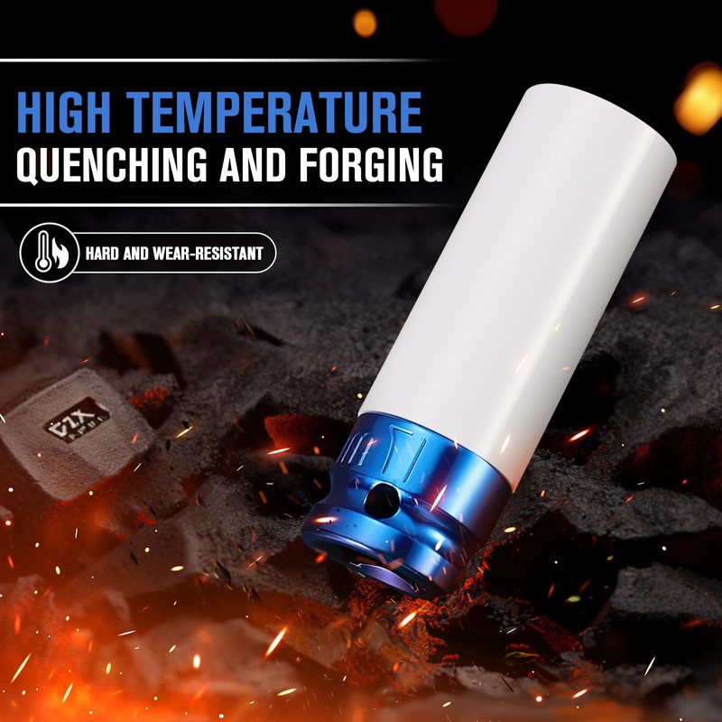1/2" Drive Wheel Protector Impact Socket, Metric Impact Socket Tool
