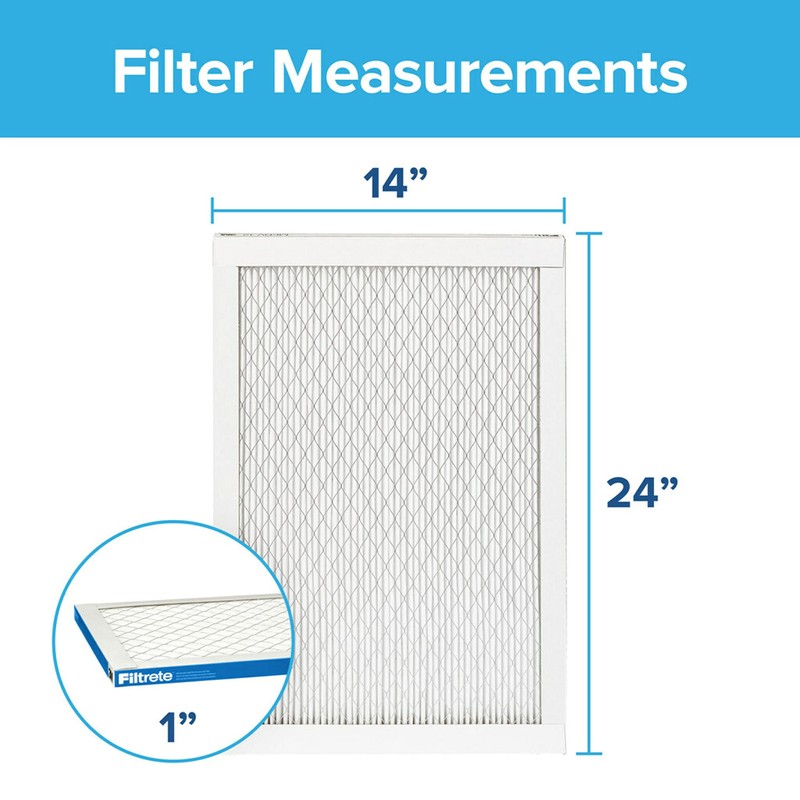 Filtrete 14x24x1 AC Furnace Air Filter, MERV 13, MPR 1900,